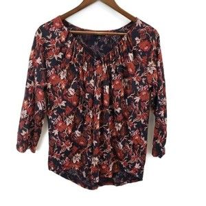 Lucky Brand Floral Blouse Top